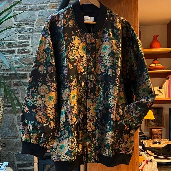 Anthropologie Black Floral Jacket - Picture 2 of 11